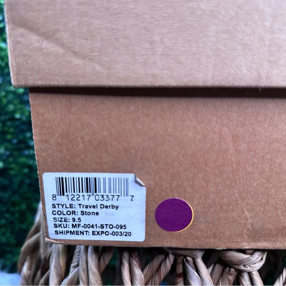 Nisolo x Anthropologie travel derby in stone new‎ in box